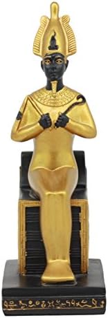 Ebros Egyptian God Osiris Seated On Throne Statue