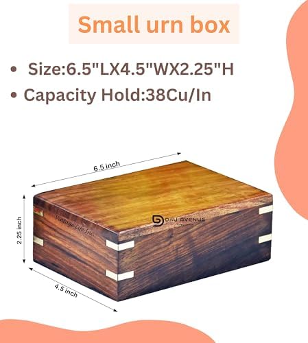 Handmade Rosewood Cremation Urn for Human Ashes