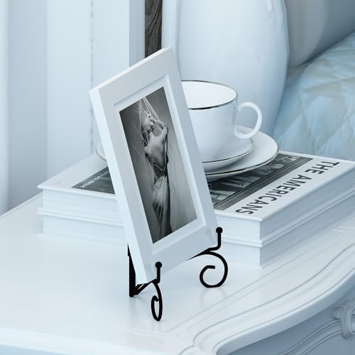 10 Inch Display Plate Stand with Folding Design 2-Pack Black