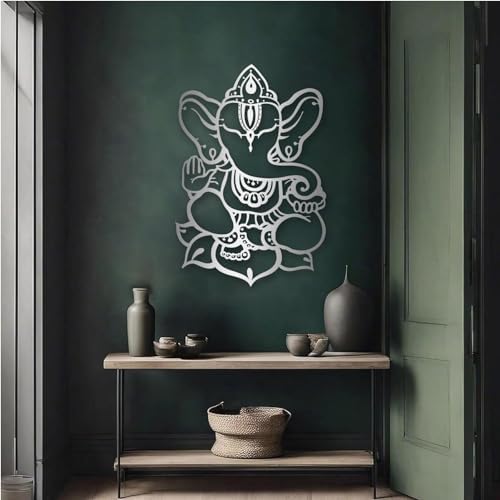 Ganesha Metal Wall Art for Living Room and Yoga Room