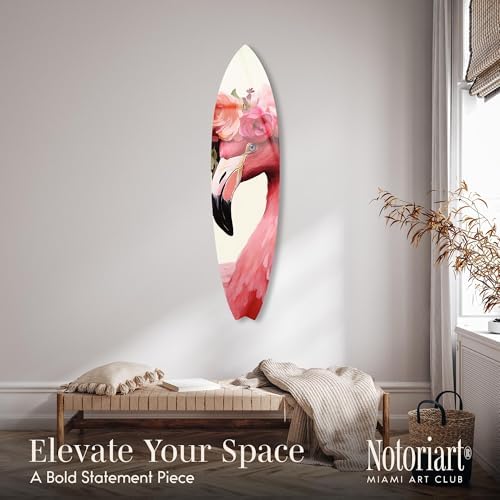 Captain Flamingo Lover Surfboard Wall Art