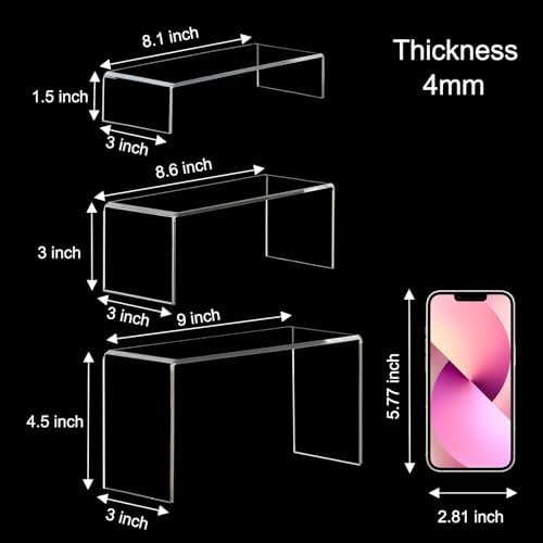 OLACHIKKO Acrylic Riser Display Stands 2 Set