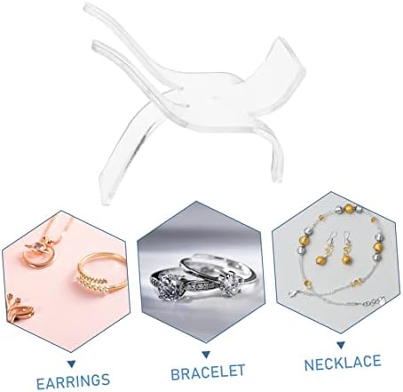 10pcs Clear Acrylic Display Stands for Stones Minerals Collectibles