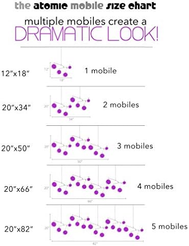 Modern Clear Purple Kinetic Art Mobile