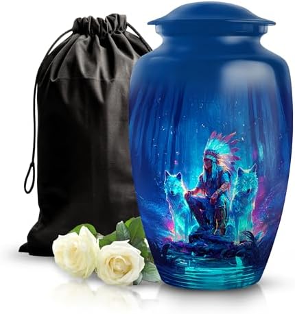 10 Inch Native American Style Urn for Human Ashes