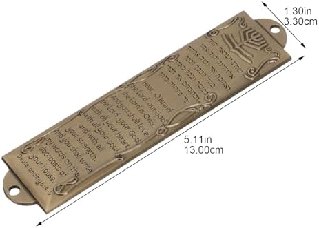 5 Sets Mezuzah with Scroll Door Jewish Mitzvah Metal Case