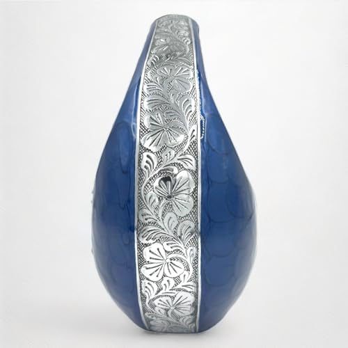 Elegant Blue Teardrop Cremation Urn for Human Ashes