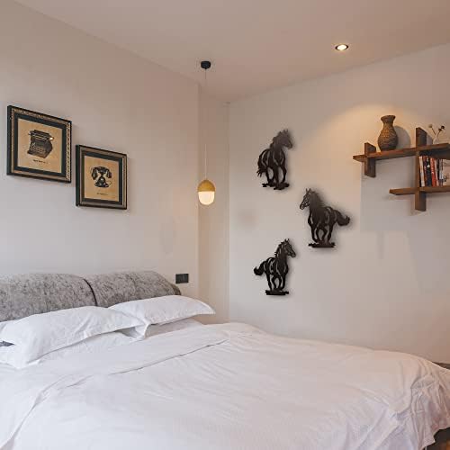 WAIU Metal Horse Wall Art Decor Set of 3