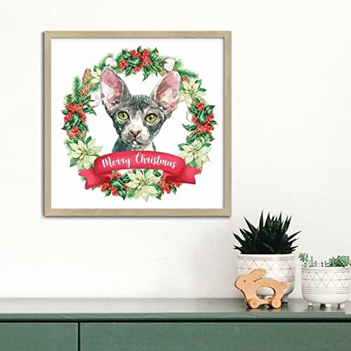 Winter Door Hanger Wreath Wooden Plaque with Frames