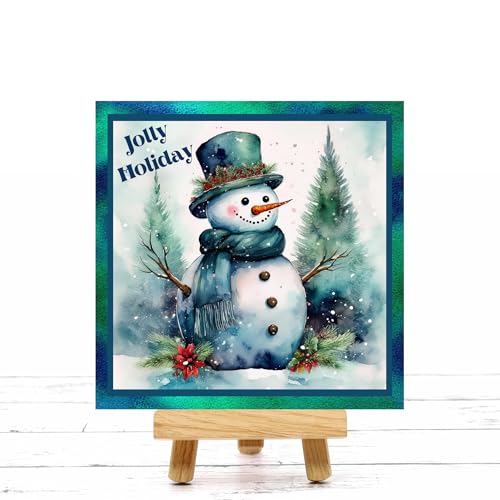 Jolly Holiday Snowman Christmas Wreath Decor