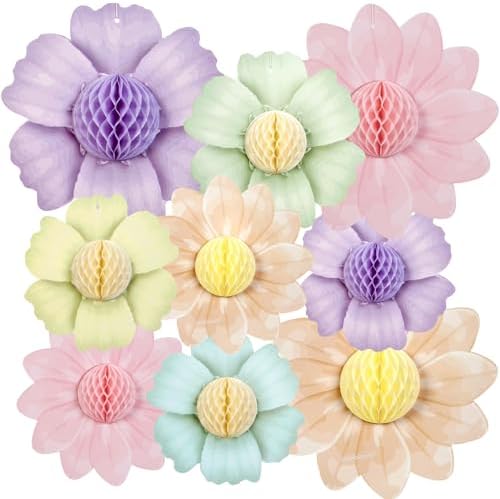 Paper Jazz 9PCS Pastel Honeycomb Butterfly Party Decorations