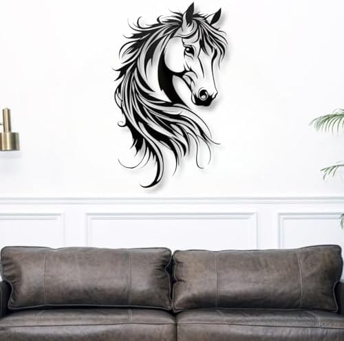 Huefoam Horse Metal Wall Art Decor Sculpture