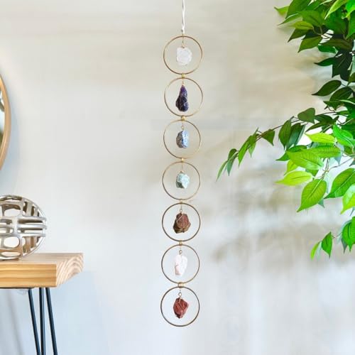 7 Circle Crystal Hanging Mobile Boho Suncatcher Decor