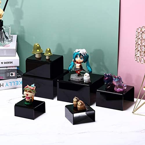 Chuangdi 2 Sets Acrylic Display Risers Black