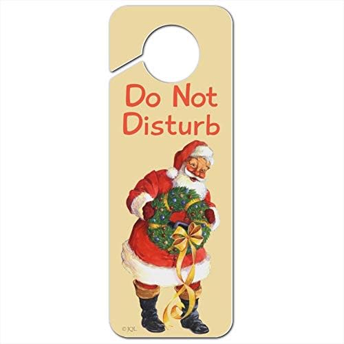 GRAPHICS AND MORE Christmas Santa Wreath Door Knob Hanger Sign