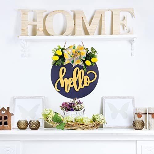 Whaline 3D Hello Summer Wooden Welcome Sign with Bowknot