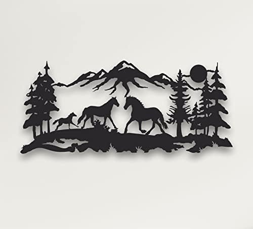 DEKADRON Metal Wall Decor Horse Family