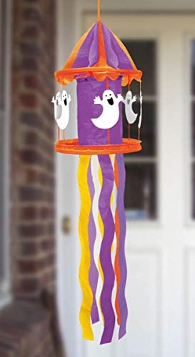 Amscan Halloween Happy Ghost Wind Mobile 52 Inch 1 Pc
