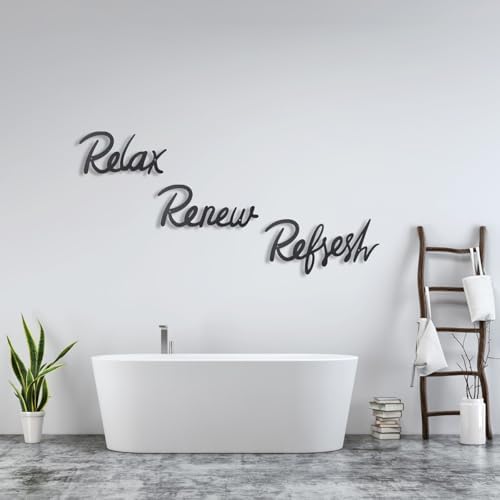 OyeFly 3 Piece Bathroom Decor Metal Signs