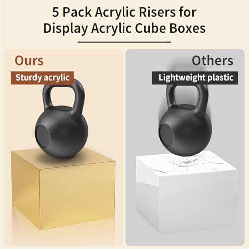 Acrylic Risers Display 5 Pcs for Jewelry and Food