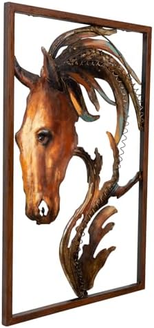 GAUMAANLEI Unique Handcrafted Metal Horse Head Wall Art