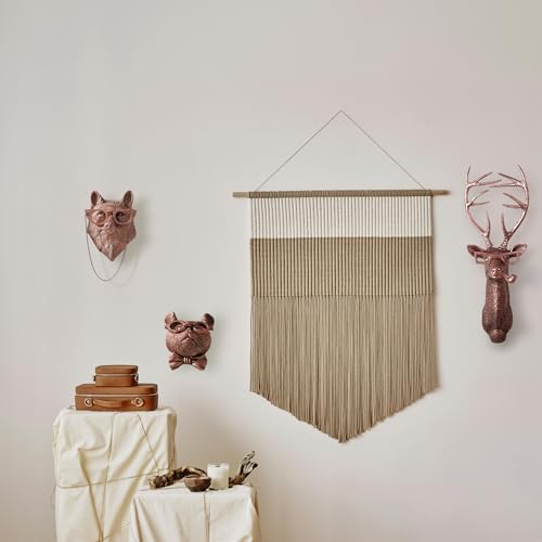 Artocery Resin Animal Heads Wall Decor - 59 Inch Copper Finish