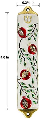 Modern Pomegranate Mezuzah Cover 4 Inch Door Blessing