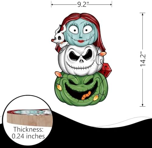 Halloween Jack Front Door Sign Funny Wood Decor