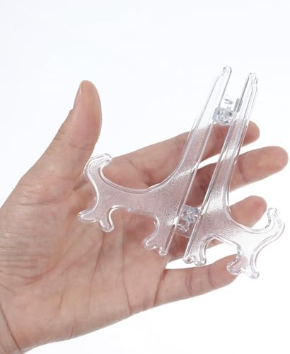 4 Pcs Clear Acrylic Easels for Displaying Photos and Art