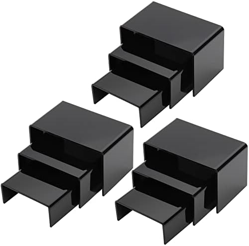 Hedume 9-Piece Black Acrylic Display Riser Set