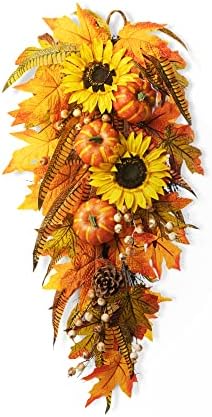 Glitzhome 26 Inch Autumn Decorative Swag