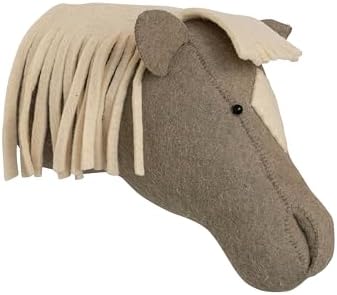 Creative Co Op Handmade Wool Felt Horse Head Wall Hanging