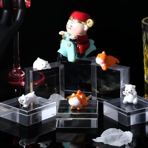 10 Piece Clear Acrylic Display Blocks for Jewelry and Collectibles