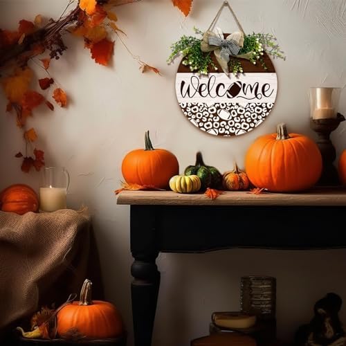 Wooden Football Welcome Sign 12x12 Inches