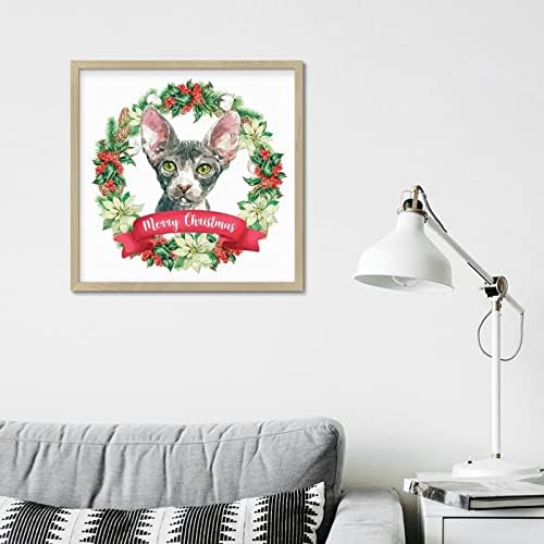 Winter Door Hanger Wreath Wooden Plaque with Frames