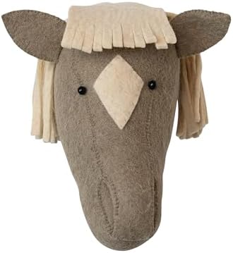 Creative Co Op Handmade Wool Felt Horse Head Wall Hanging