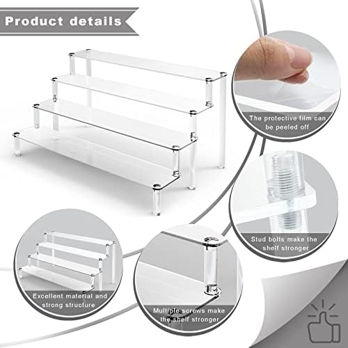 KALYLOC 4 Tier Acrylic Display Stand for Collectibles