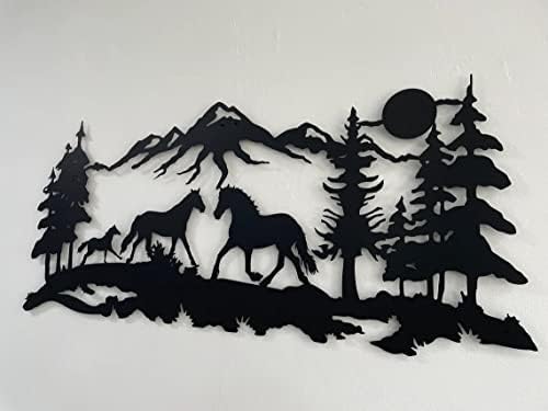 DEKADRON Metal Wall Decor Horse Family