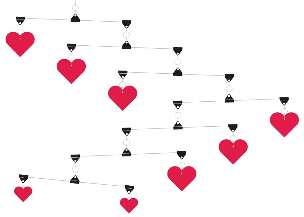 Hanging Art Mobiles - Hearts Decor Accents