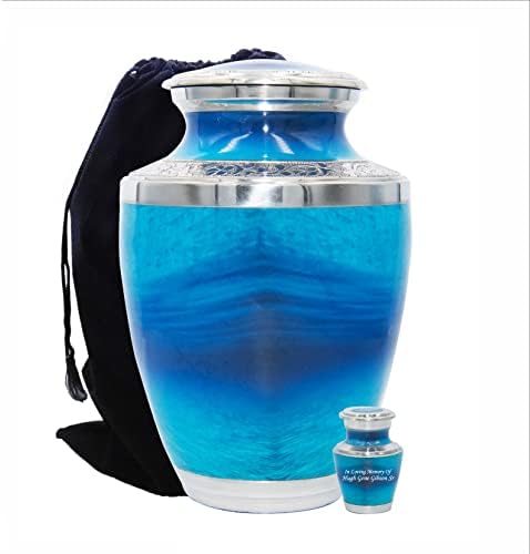 Ocean Lovers Cremation Urn with Keepsake and Personalization