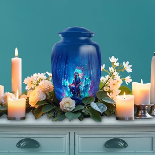 10 Inch Native American Style Urn for Human Ashes