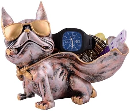 Cool Dog Sculpture with Plate for Home Decor 10