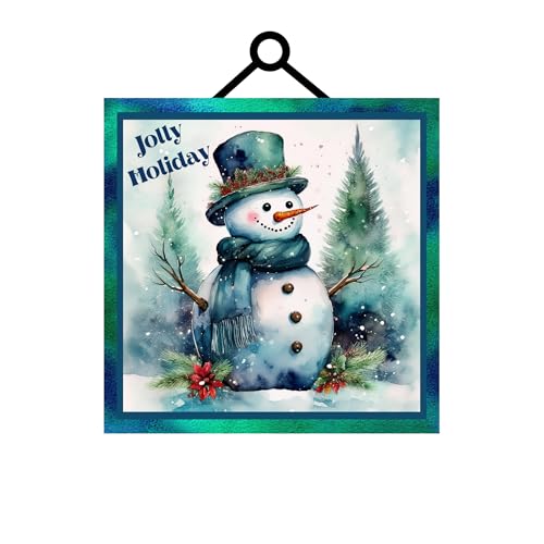 Jolly Holiday Snowman Christmas Wreath Decor