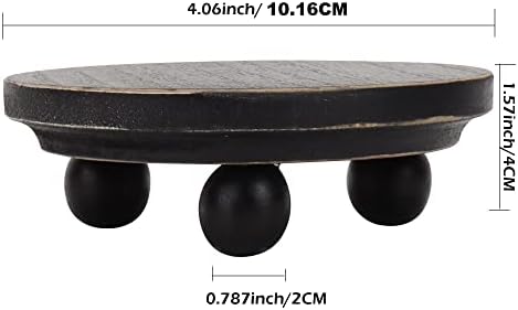Defined Deco Mini Wood Risers for Display Set of 2 Black