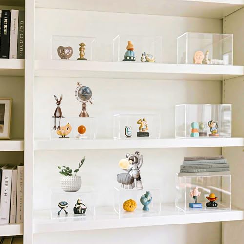 Hylebor 6Pcs Clear Acrylic Display Risers for Buffet and Party Use