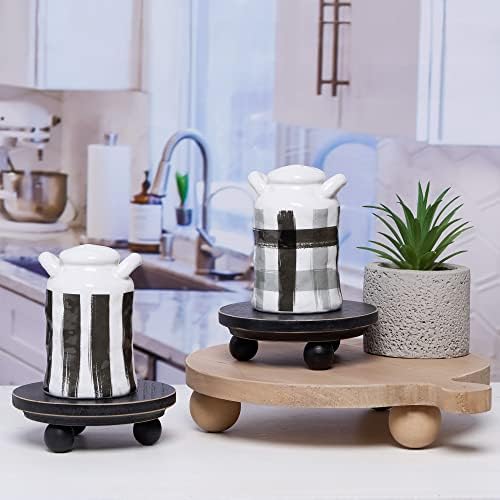 Defined Deco Mini Wood Risers for Display Set of 2 Black
