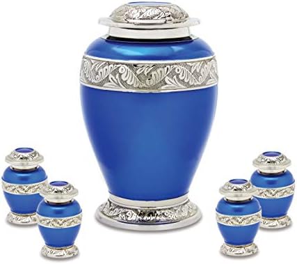 Berkshire Blue Adult Urn with Four Tokens