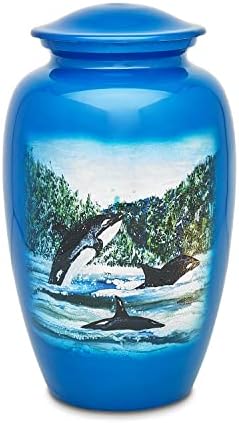 Orca Pod Adult Urn in Blue