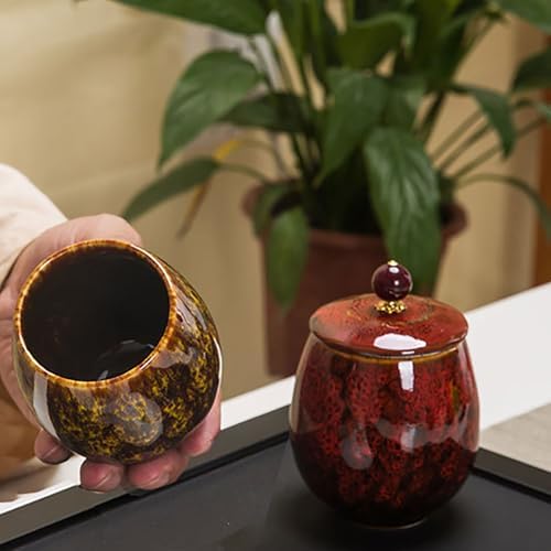 Small Ceramic Urn for Human Female Cremation Blue