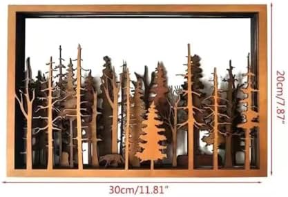 Meokro 7-Layer Fox Wall Art Decor Wooden Farmhouse Sculpture